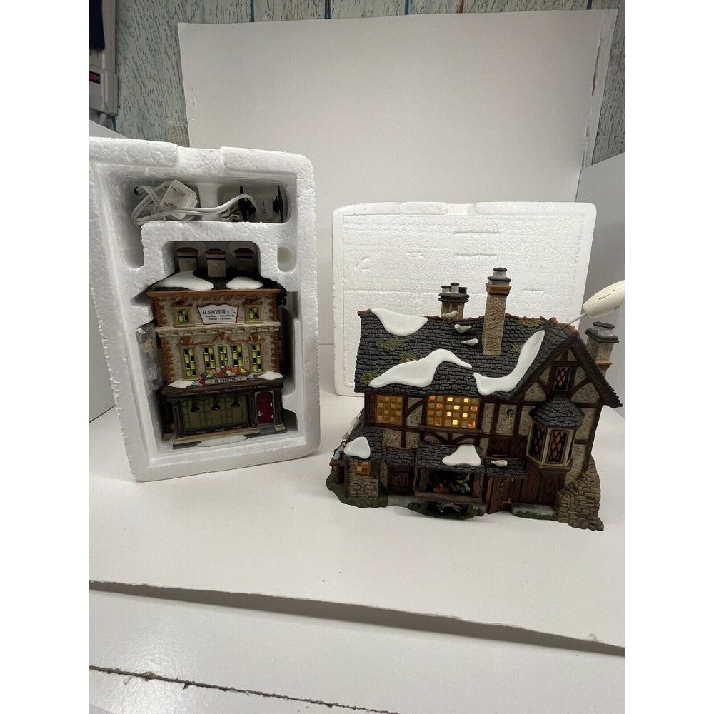 Dept 56 Dickens Village H. Smythe Publisher and Shakespeare’s Birthplace